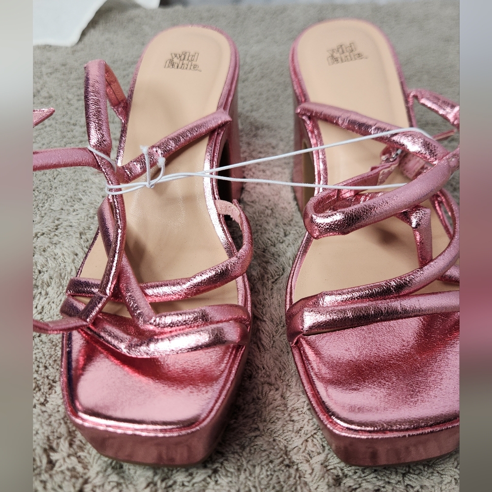Women's Astro Strappy Platform Heels - Wild Fable - 9 - Picture 3 of 13